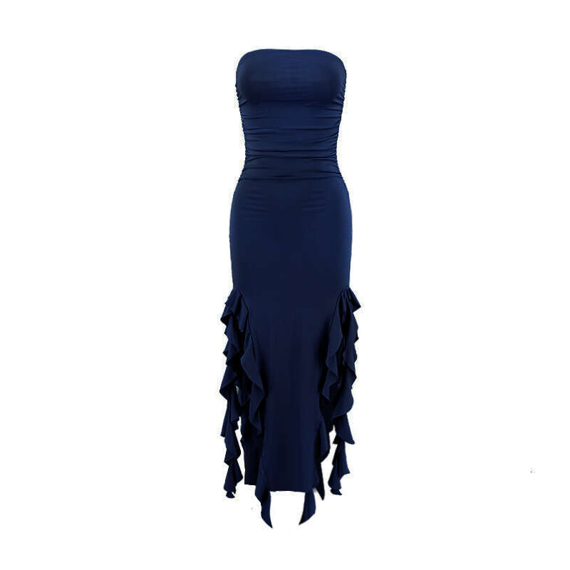 European and American style summer hot item one shoulder jellyfish lace dress sexy spicy girl ur women's 2025 new casual fashion trend clothing