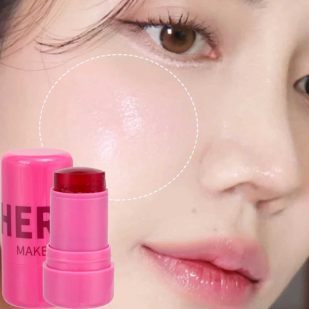 3-in-1 Jelly Tint Facial Ber Stick Multifunction Moisturized Matte Rouge Cheek Contour Lipstick B Korean Makeup CosmeticW250220
