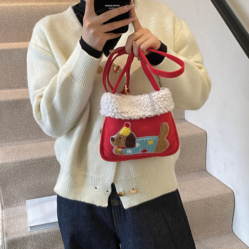 Mao collar small square 2025 new popular versatile handbag women's shoulder cute sausage dog crossbody bag #swissmilitary