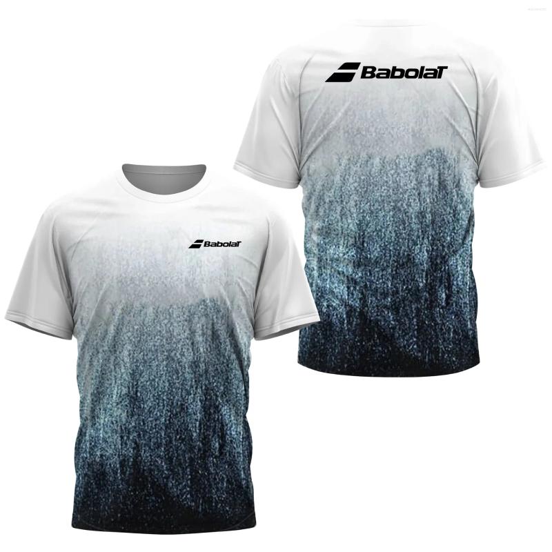 Men's T Shirts T-shirt Gradient Stripe Print Shirt For Men Badminton Table Tennis Training Clothing Tops Casual O-neck Sports T-Shirts