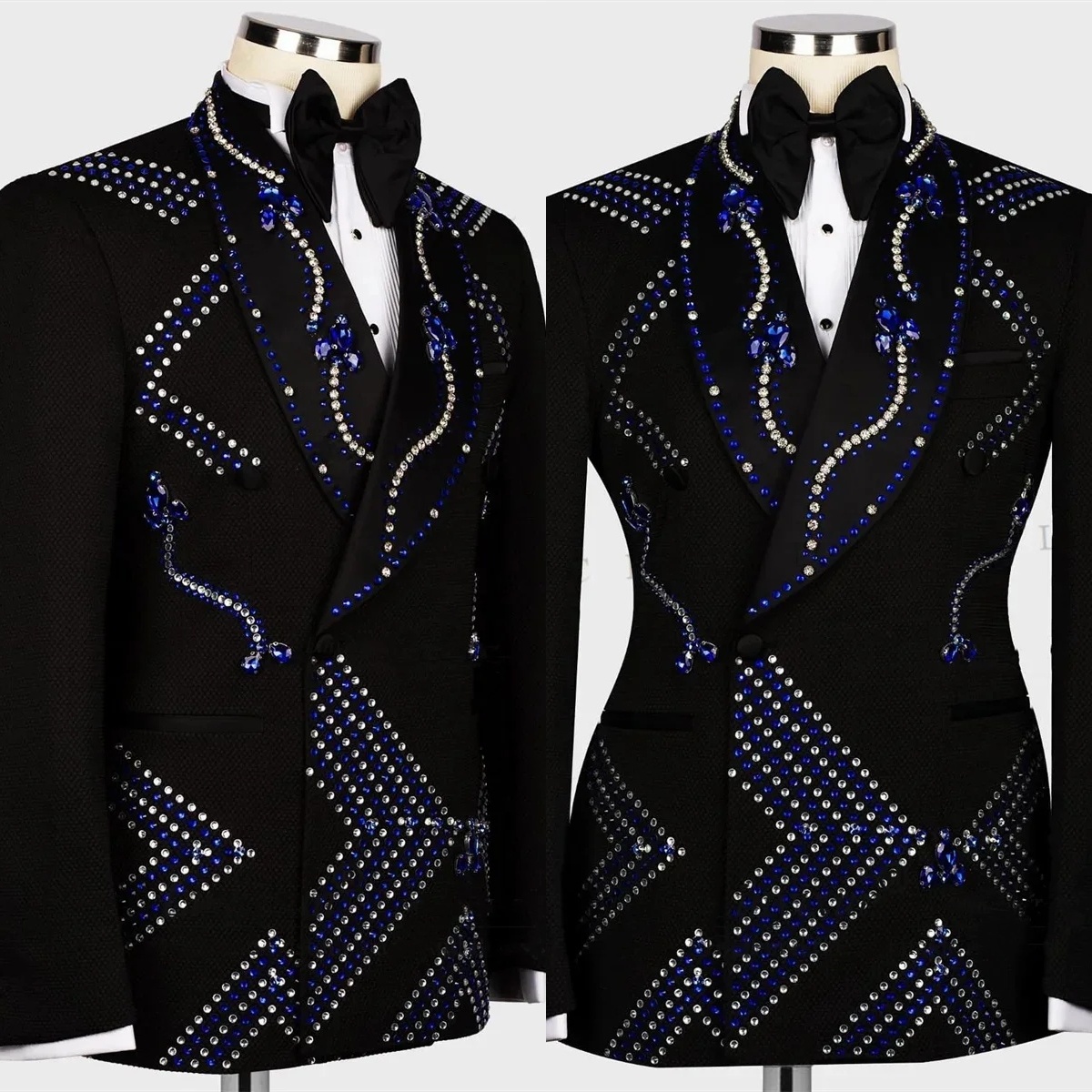 Fashion Men's Suit Rhinestone Beading Shawl Lapel Blazer One Piece Crystal Coat One Button Prom Formal Occasion Customized Only Jacket