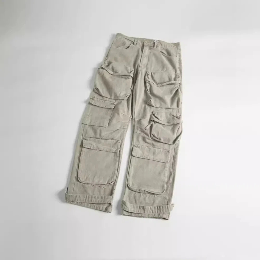 Y2k Clothes Cargo Pants Men Women Casual Loose Wide Leg Pants Multi-pocket Patchwork Trousers 250220