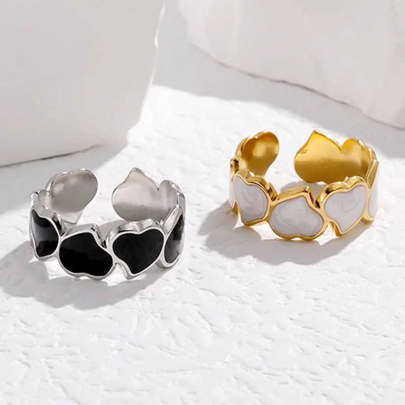 Bohe Stainless Steel Rings for Women Girls Aesthetic Open Finger Ring Fashion Jewelry Engagement Rings for Women X250220