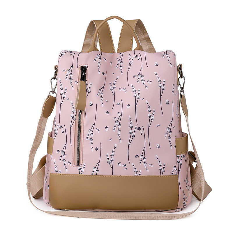 Backpack womens high end feeling large capacity casual Oxford cloth lightweight backpack commuting backpack womens bag