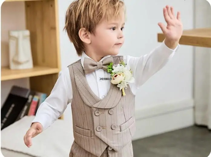 Baby Boys Summer Birthday Dress Kids Beaufitul Pograph Suit Children Formal Wedding Performance Dance Tuxedo Wear 250219
