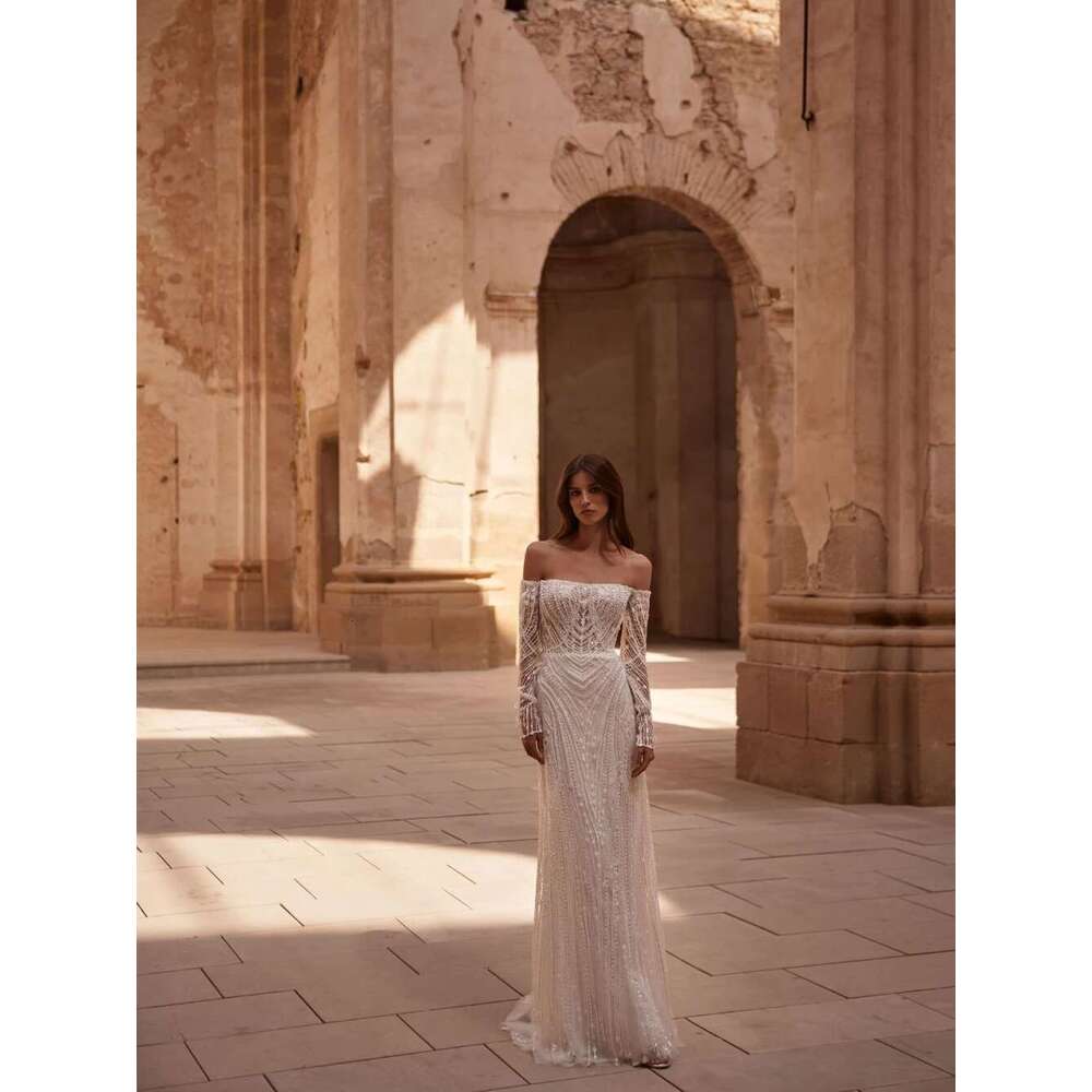 Princess Ivory Dresses with Detachable Tail, Pearl for Bride, Chic Wedding Dress