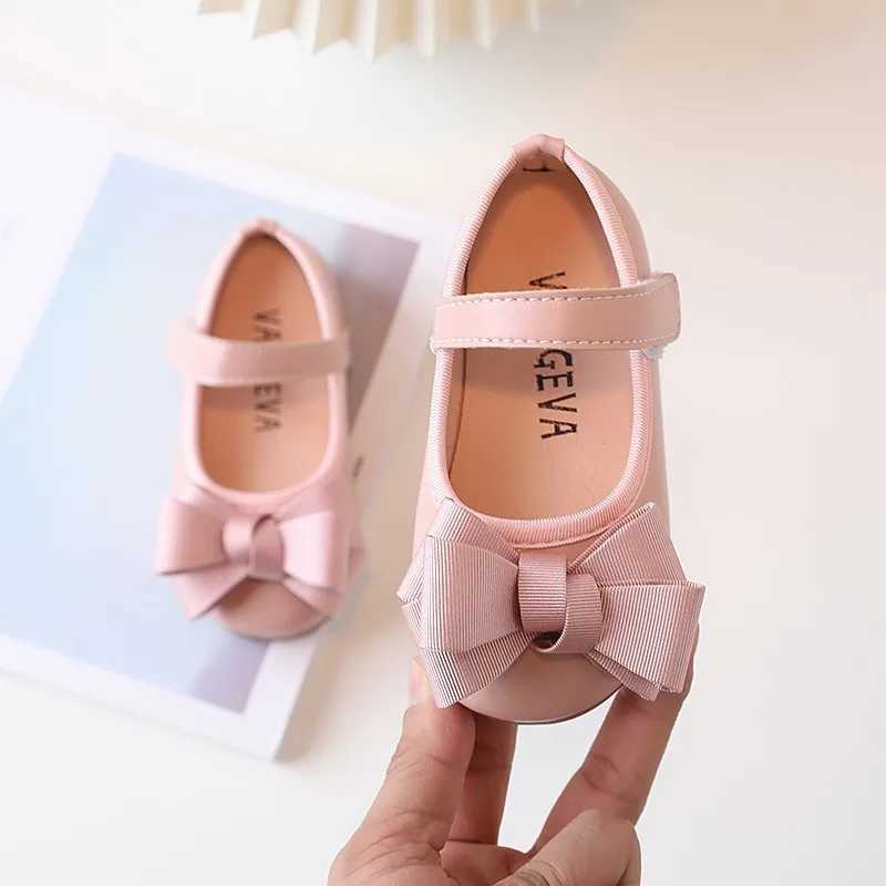 Kids Leather Shoes Girls Bow Sweet Princess Single Shoes Spring Autumn New Casual Flats Soft-soled Baby Shoes H609 X250220