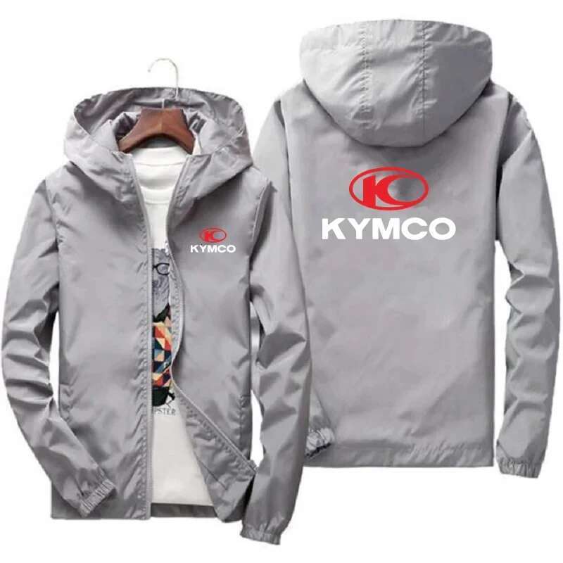 KYMCO - Men's Black Zipper Jacket, Baseball, Autumn, Winter, Fashion, Store, New Products, Autumn, 2024