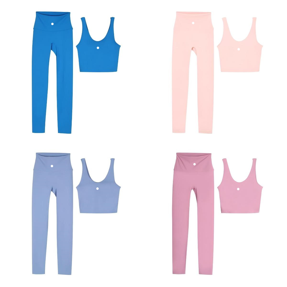 LM Women's two-piece yoga set, bra, fiess vest, high waisted sports leggings, gym sportswear Pants set