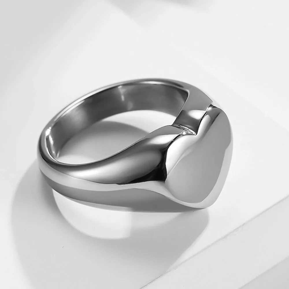 Cute Round Rings for Wen Stainless Steel Simple Geetric Finger Vintage Fishion Excellent Quality X250220