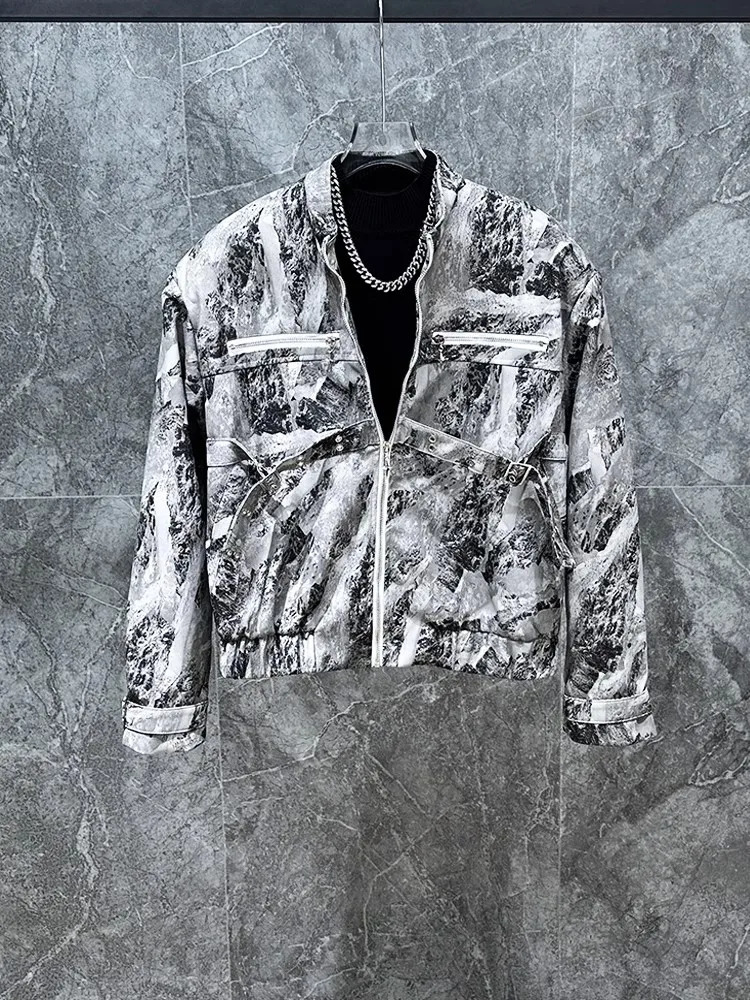 R1079 Fashion Mens Coats Jackets Runway European party style 250220