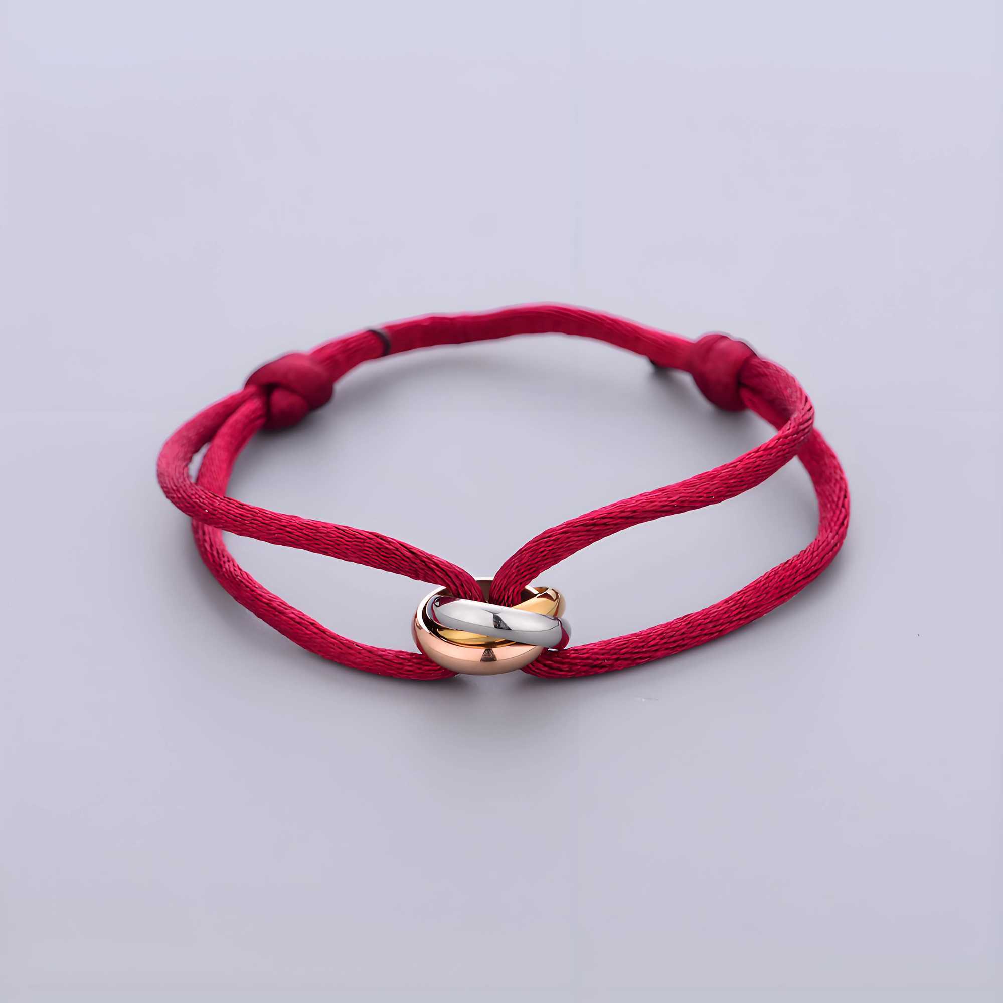 Simple Tricolor Gradient Bracelet stainl steel circle womens bracelet different colors of rope classic popular jewelry DIYXJ250219