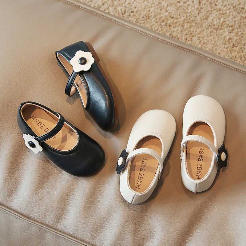 Girls Princess Shoes Flower Cute Shallow Daily Kids Ballet Flats Three Colors Four Seasons Light 21-30 Pu Leather Children Shoe X250220
