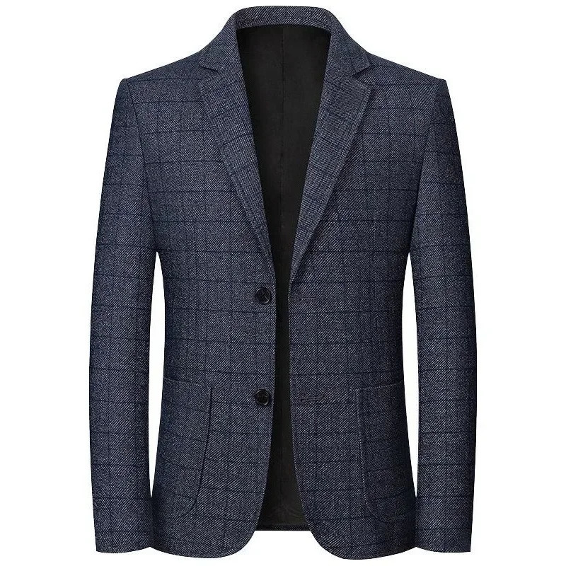 Mens Formal Wear Plaid Suits Jackets Spring Autumn Man Business Casual Blazers Coats Male Slim Fit Suits Blazers Size 4XL 250220