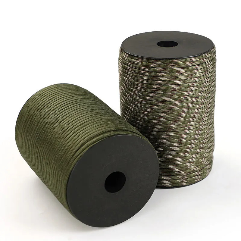 100M 550 Military Standard 9core Umbrella Rope 4mm Outdoor Survival Tent Tether Strap Clothing 250213