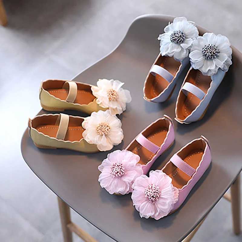 2023 New Princess Baby Girls Shoes Fashion Soft Bottom Childrens Flats PU Leather Shoes Summer Spring Flowers Kid Shoes CSH1261 X250220