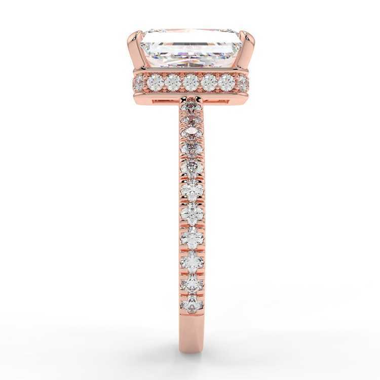 Radiant Cut 14K Gold VVS Flawless Moissanite Ring Wedding Rings 18K Gold White Gold Rings Diamond