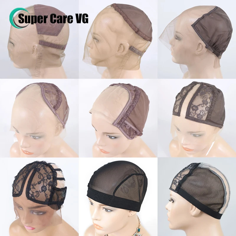 Swiss Lace Ventilated Wig Cap Full Lace Caps For Making Wigs Women With Adjustable Strap Lace Front T Part 13x4 13x6 4x4 360 250214