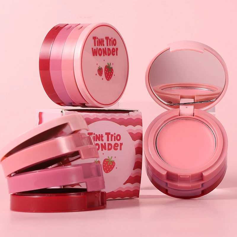 3-in-1 Matte Natural B Cream Lasting Face Bright Red Velvet lipstick Korean eye shadow MakeupW250220
