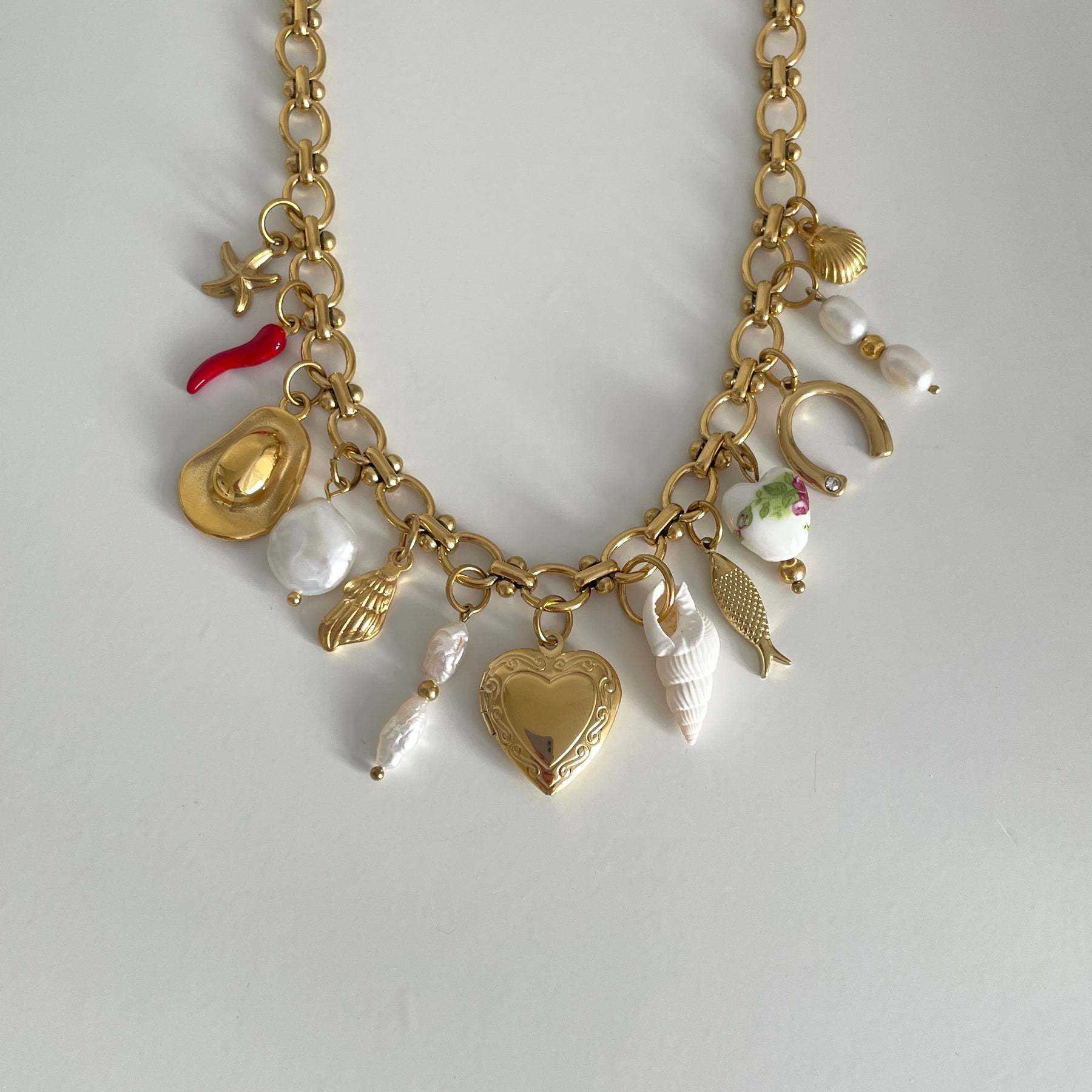 Pendant Necklaces Beach Vacation Dopamine Necklace Premium Accessories Horseshoe Boots Bow DIY Necklace H25219