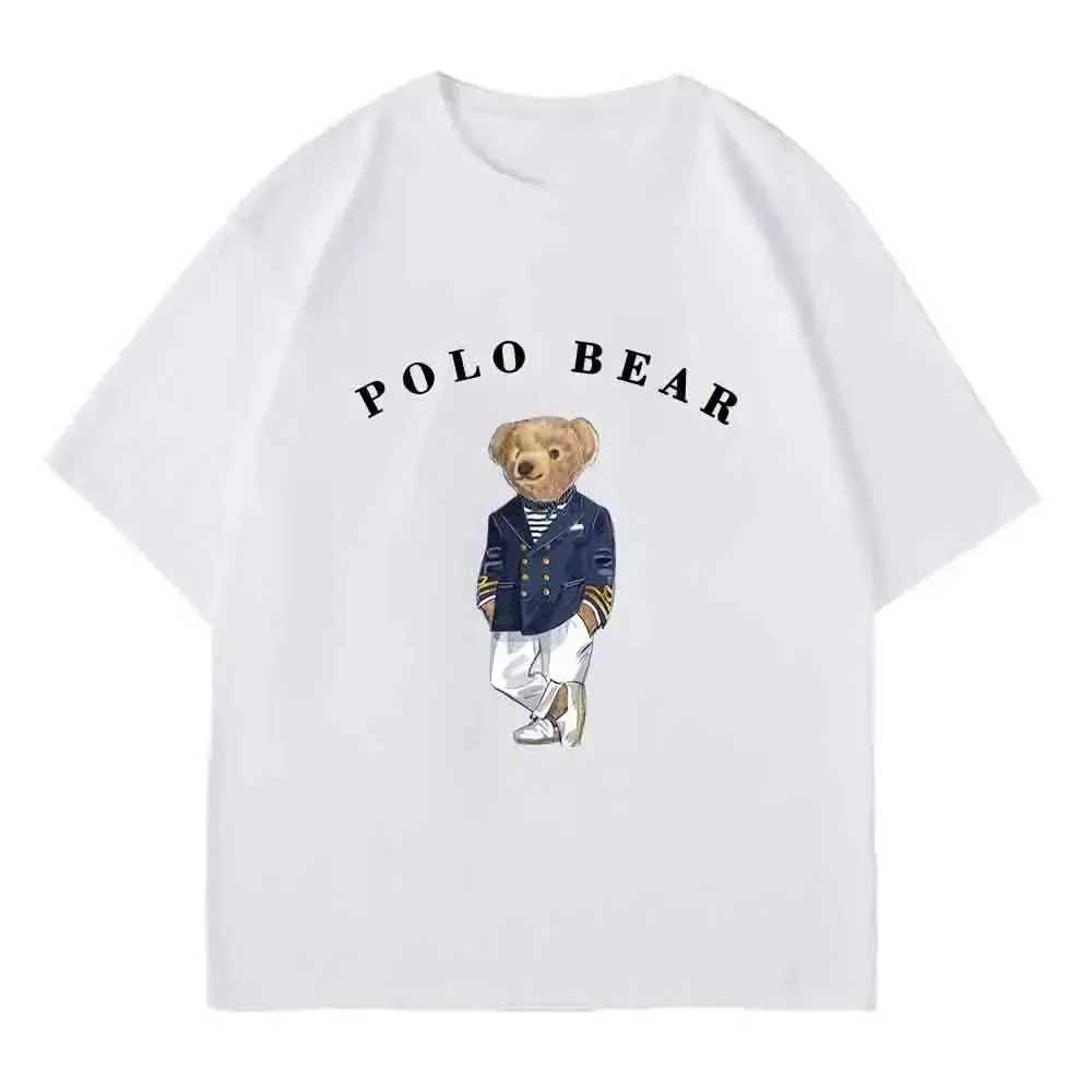 T-shirts Anime Bear Graphic Cartoon T Shirt for Girls Children Girl 3-14 T-shirt Kids Clothes Boys Clothing Cotton Basketball Sport Shirt H250220