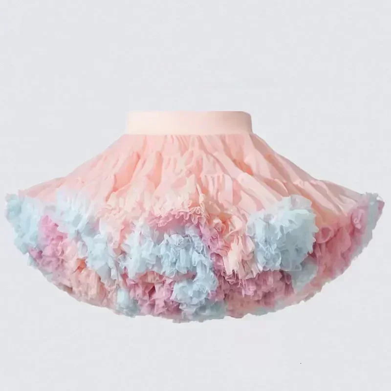 Upgrade Girls Tulle Skirt Baby Children Tutu Pettiskirt Skirt Kids Fluffy Ballet Skirt Party Princess Girl Clothes B022 250220
