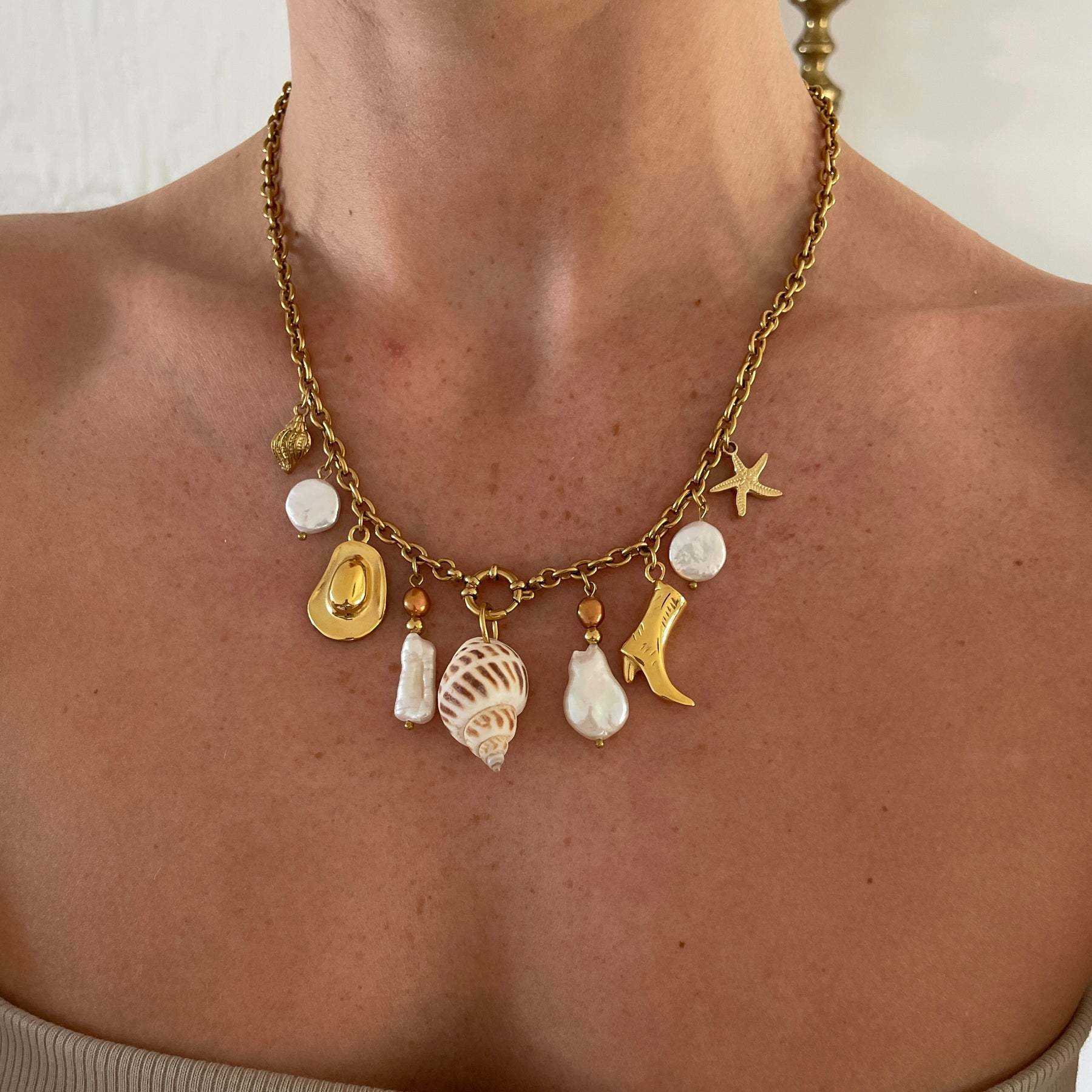 Pendant Necklaces Beach Vacation Dopamine Necklace Premium Accessories Horseshoe Boots Bow DIY Necklace H25219