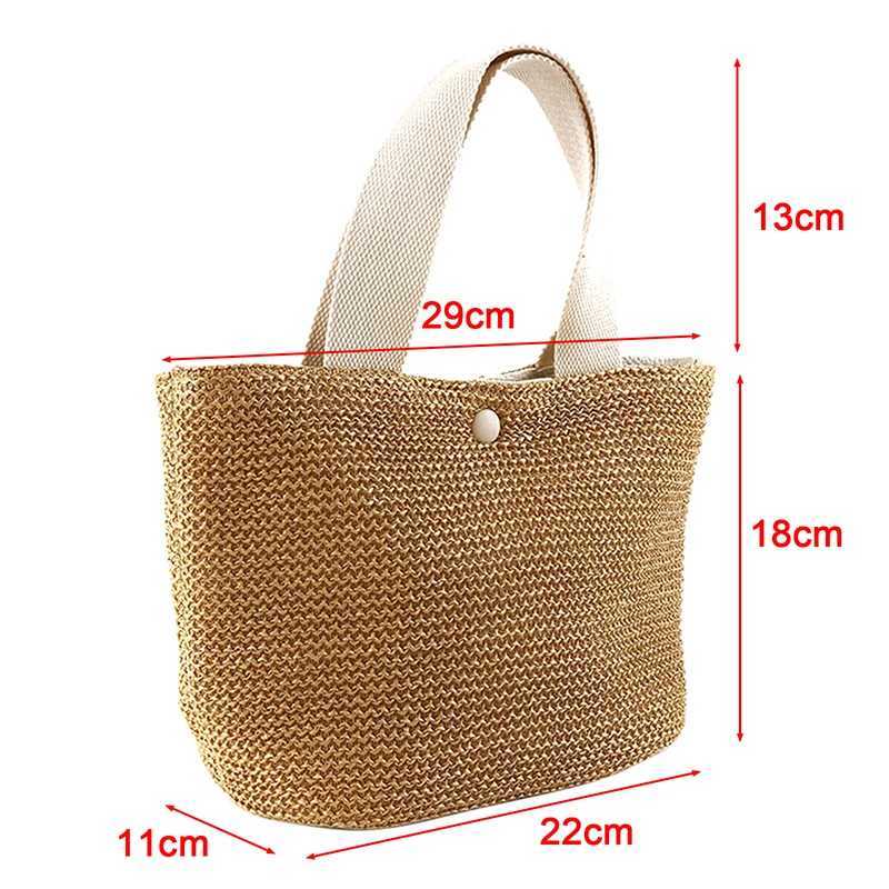 Elegant womens straw bag womens handbag holiday beach casual handbag top handbag fashionable shoulder bag Z250219