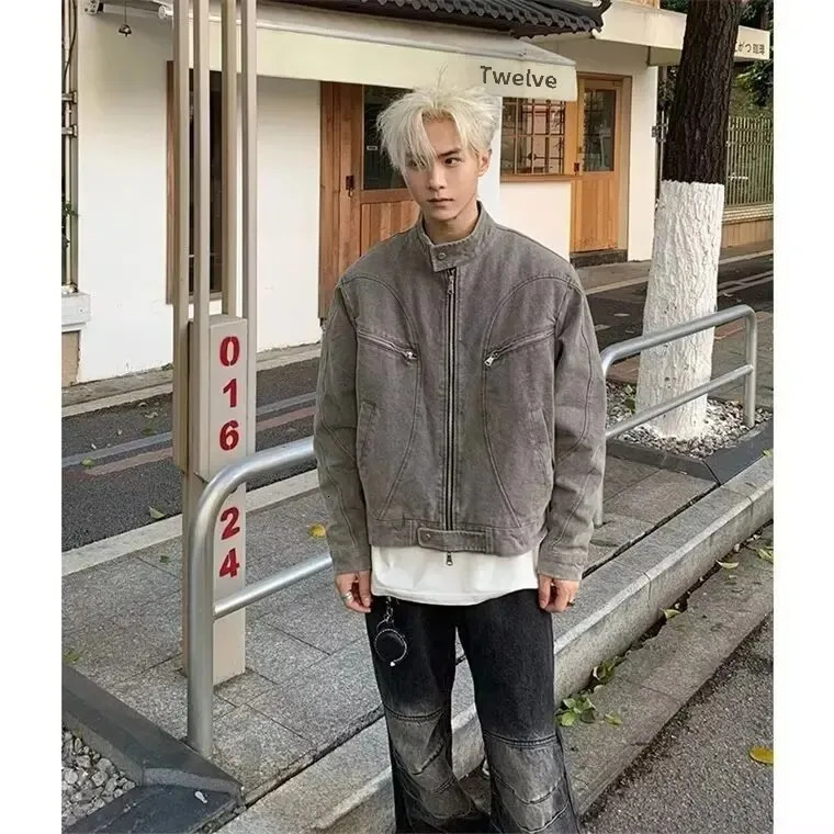Autumn Advanced Mens Jacket American Style Vintage Sensibility Working Clothes Canvas Washing Jacket Casual Loose Fit 250219