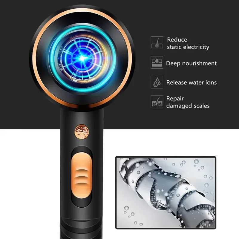 EU Plug Chemical Hair Dryer Professional Powerful Blowdryer Hot and Cold Strong Power 4000W Negative Ion Blow Dryers with Diffuser W250220