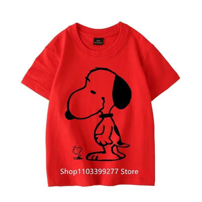 T-shirts New Boys and Girls T-shirt Childlike Summer O-neck T-shirt Cartoon Animation Comfortable Short Breathable Cotton T-shirt H250220