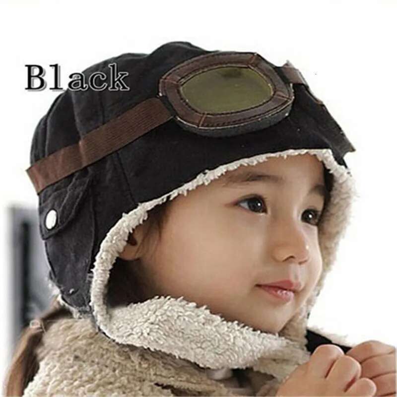 Ddmyshoesvip New Winter Fashion Cute Babytoddler Baby Boys Girls Kids Aviator Warm Cap Hat Beanie Pilot Caps Colors