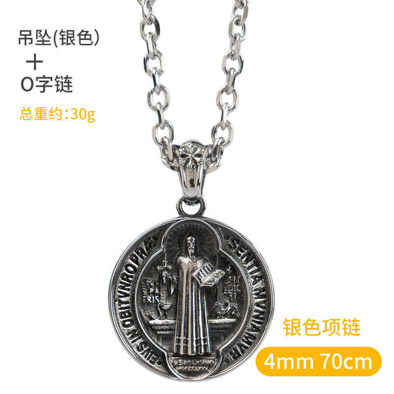 Pendant Necklaces Gothic loli pendant ins necklace womens titanium steel mens trendy hip-hop street personality pendant H25219