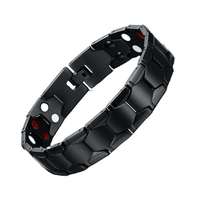 Charm Bracelets Hot selling diamond double point mens bracelet magnetic stone energy detachable hexagonal bracelet magnetic stone bracelet H25220