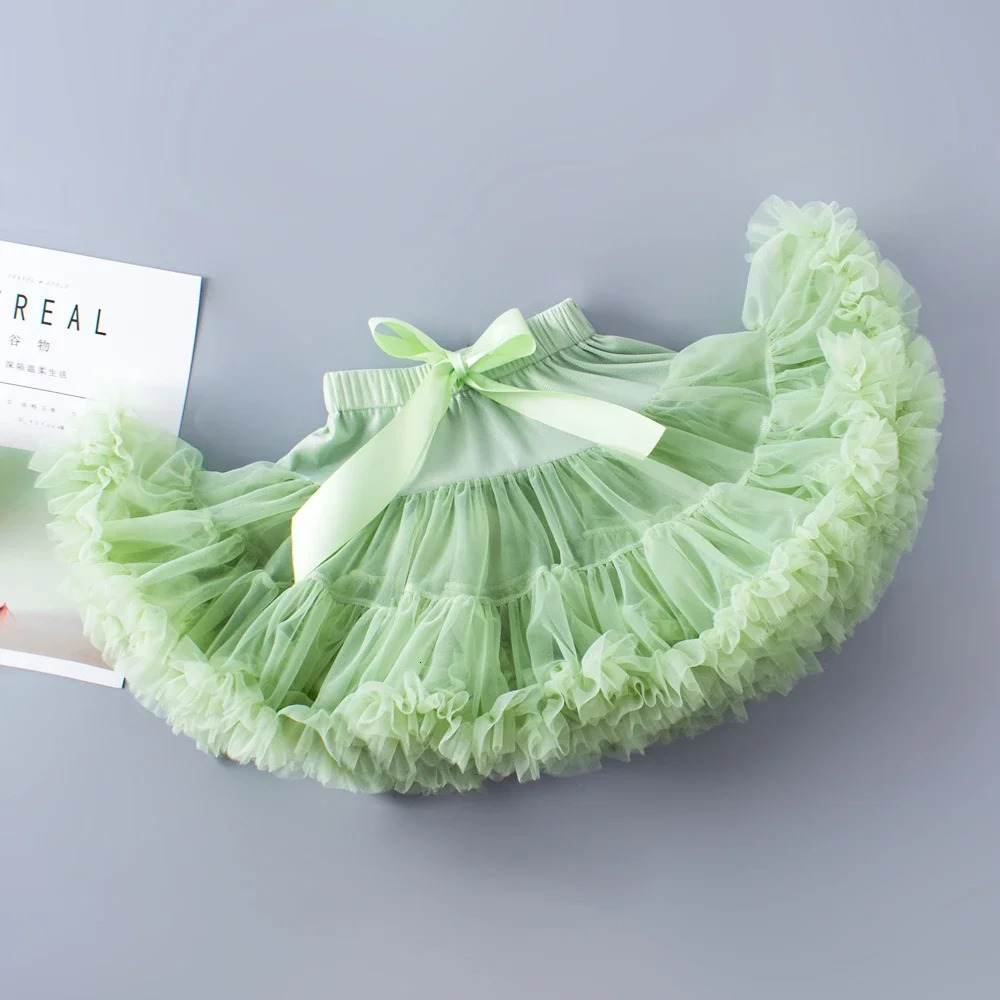 Childrens Skirt Baby Girls Tutu Skirt Fluffy Children Ballet Kids Pettiskirt Baby Girl Skirts Princess Tulle Party Dance Skirts 250220