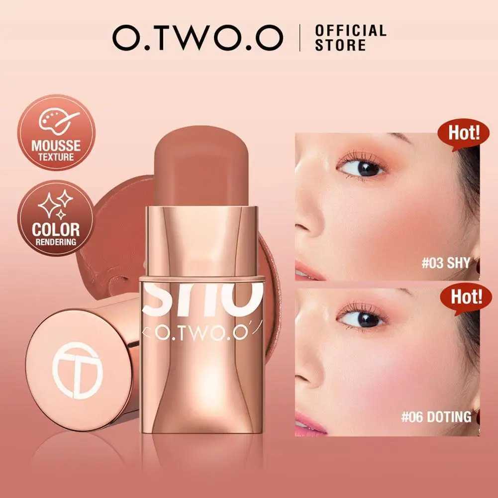 Lipstick B stick 3 in 1 eyes cheek and lip color building waterproof light cream multi stick female makeupW250220