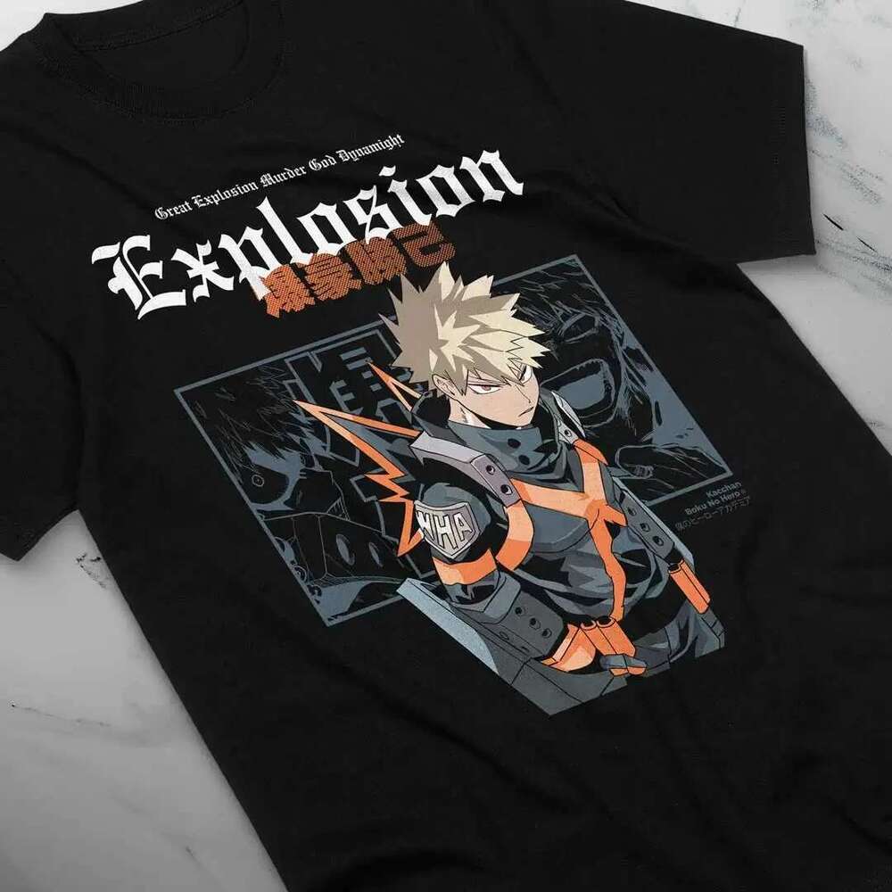 Katsuki Bakugo T-shirt for women, anime manga gift, all graphic t-shirts, respzed t-shirt, clothing for women
