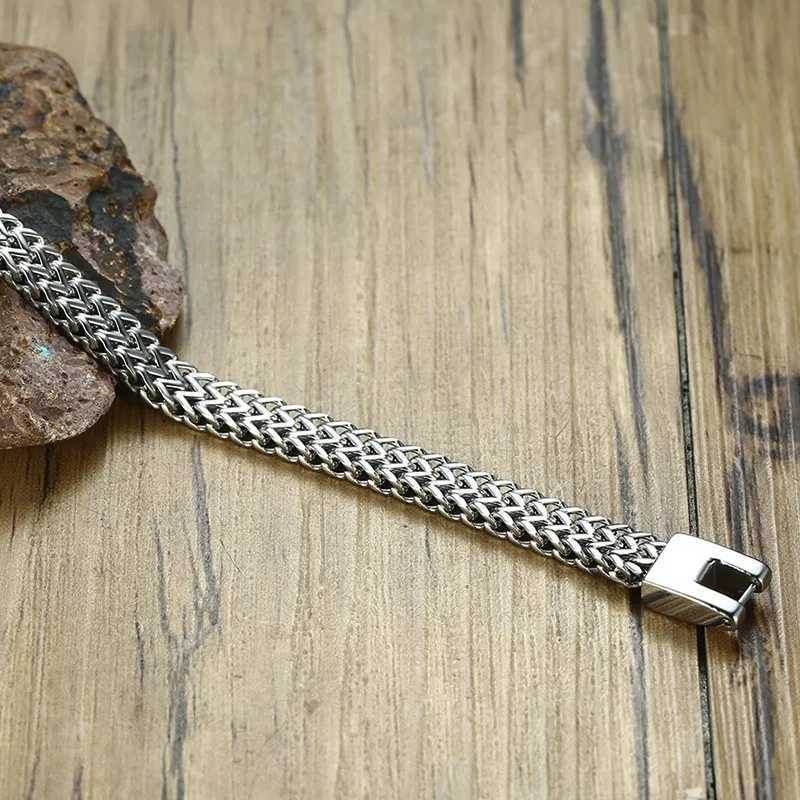 Stylish Stainl Steel Bali tail Chain Bracelet for MenDouble Franco Link Chain BraceletsArmband Male JewelryXJ250219