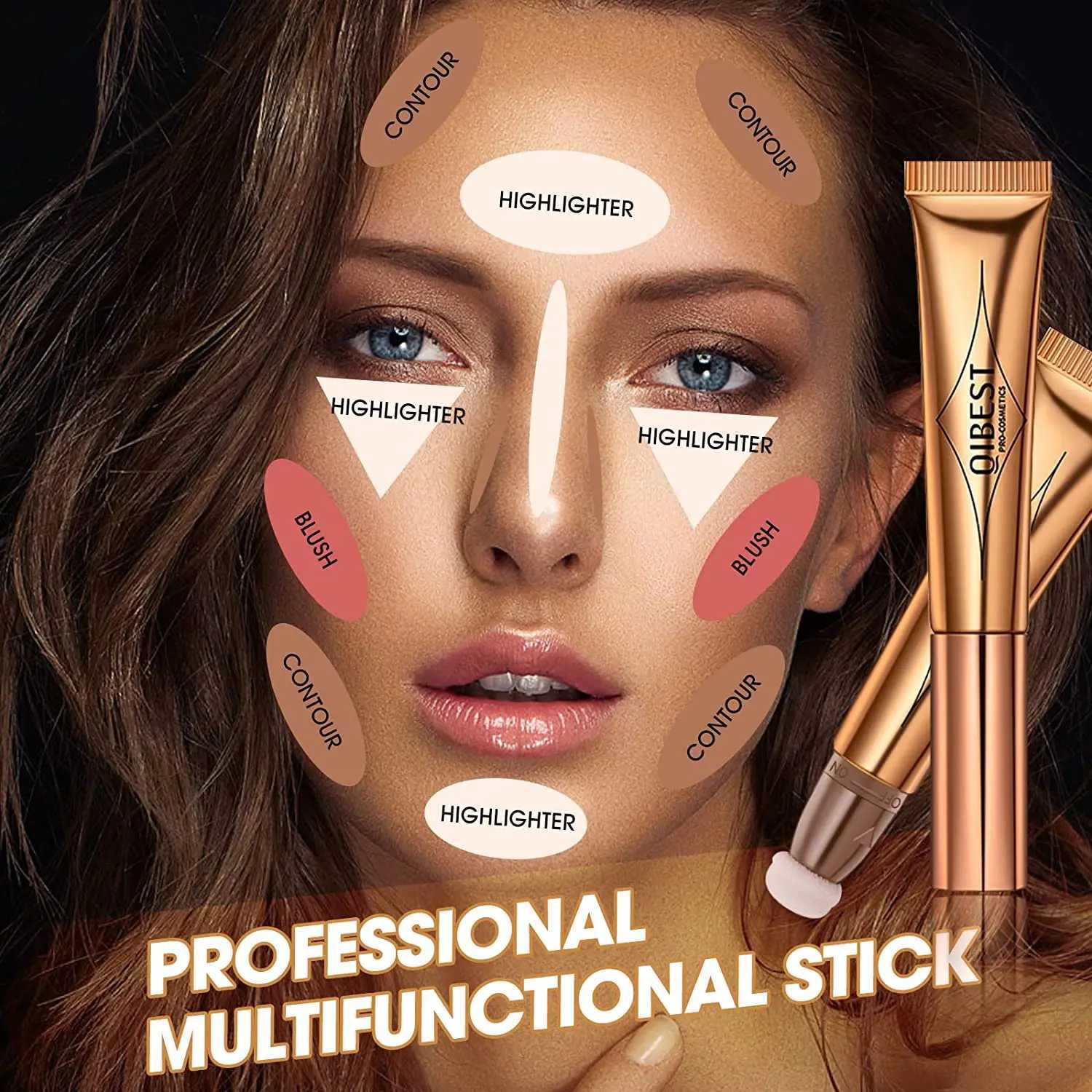 QIBEST Pink Peach Liquid B Velvet Matte Ber Face Pigment Stick Lasting Natural Cream Cheek Tint B MakeupW250220