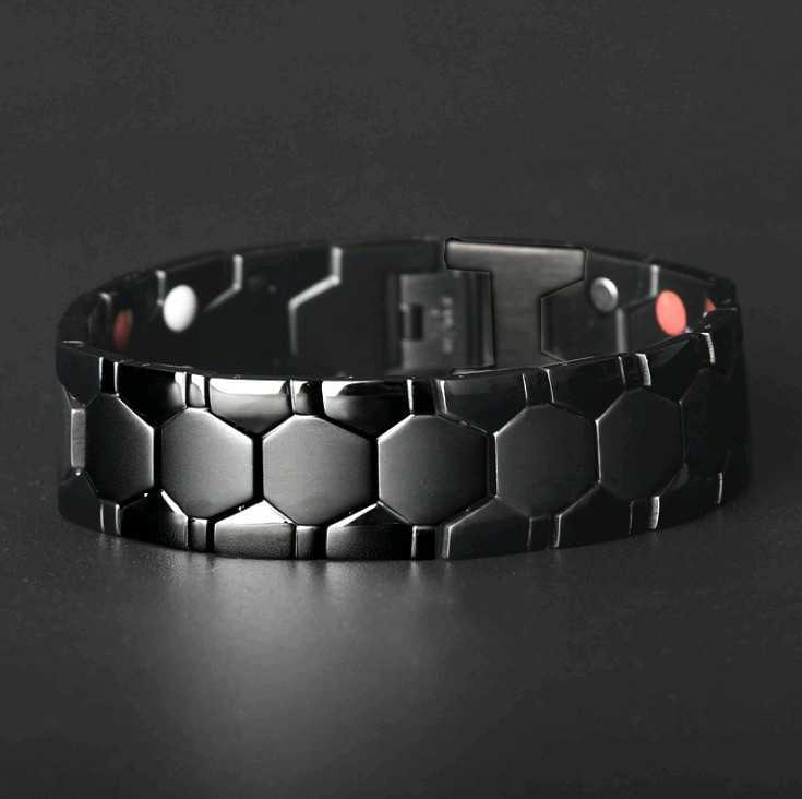 Charm Bracelets Hot selling diamond double point mens bracelet magnetic stone energy detachable hexagonal bracelet magnetic stone bracelet H25220