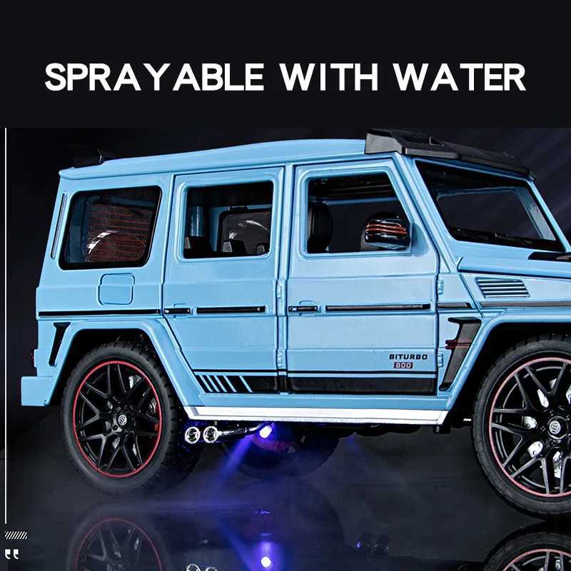 1 18 Benz G800 Off-Road Vehicle SUV Alloy Diecast Model Car Collection Sound Light Sprayable Toy Car Gifts for Kids BoyfriendXJ250220