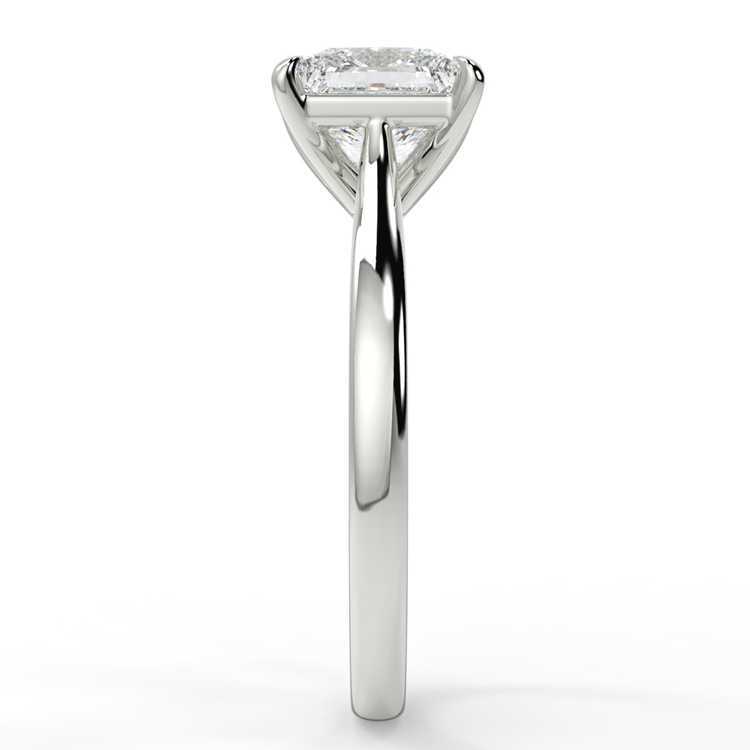 Solitaire Flawless VVS Moissanite Diamond 18k Pure Gold Princess Ring