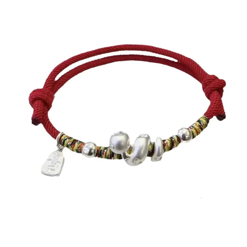Pure Silver 999 Snake Year Peace Joy Blessing Multiple Handstrings for the Year of the Snake Transit Bracelet 250220