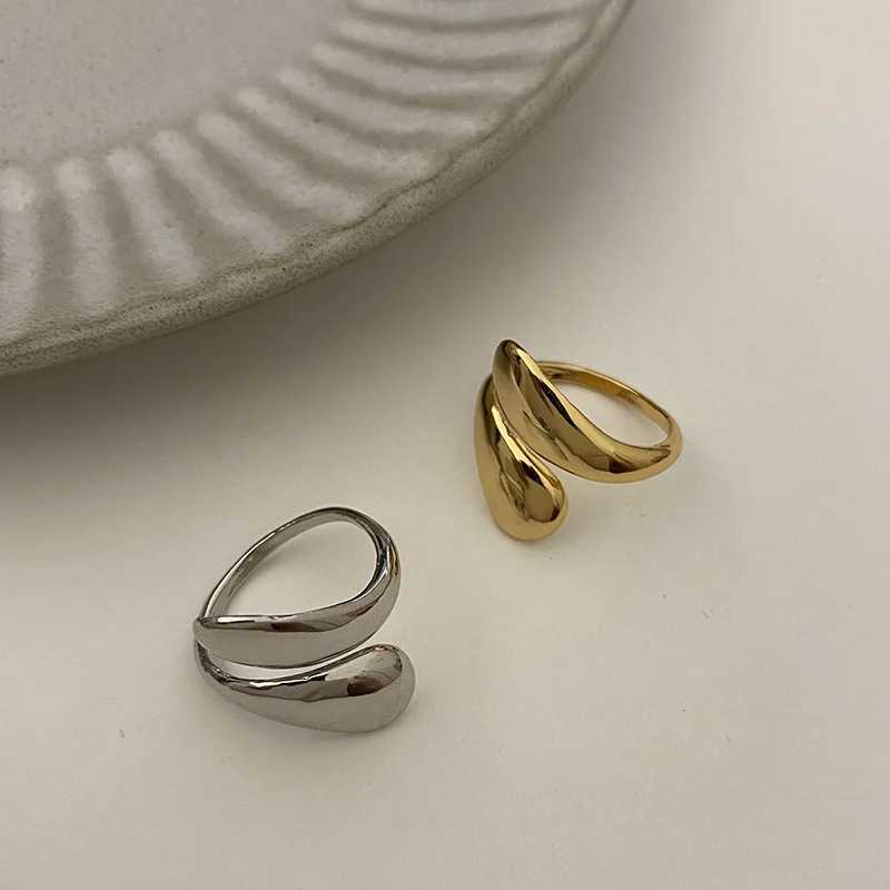Gold Silver Plated Statement Thick De Ring for Wen Big Large Bold Open Finger Ring Chunky Jewelry 2023 New Hot X250220