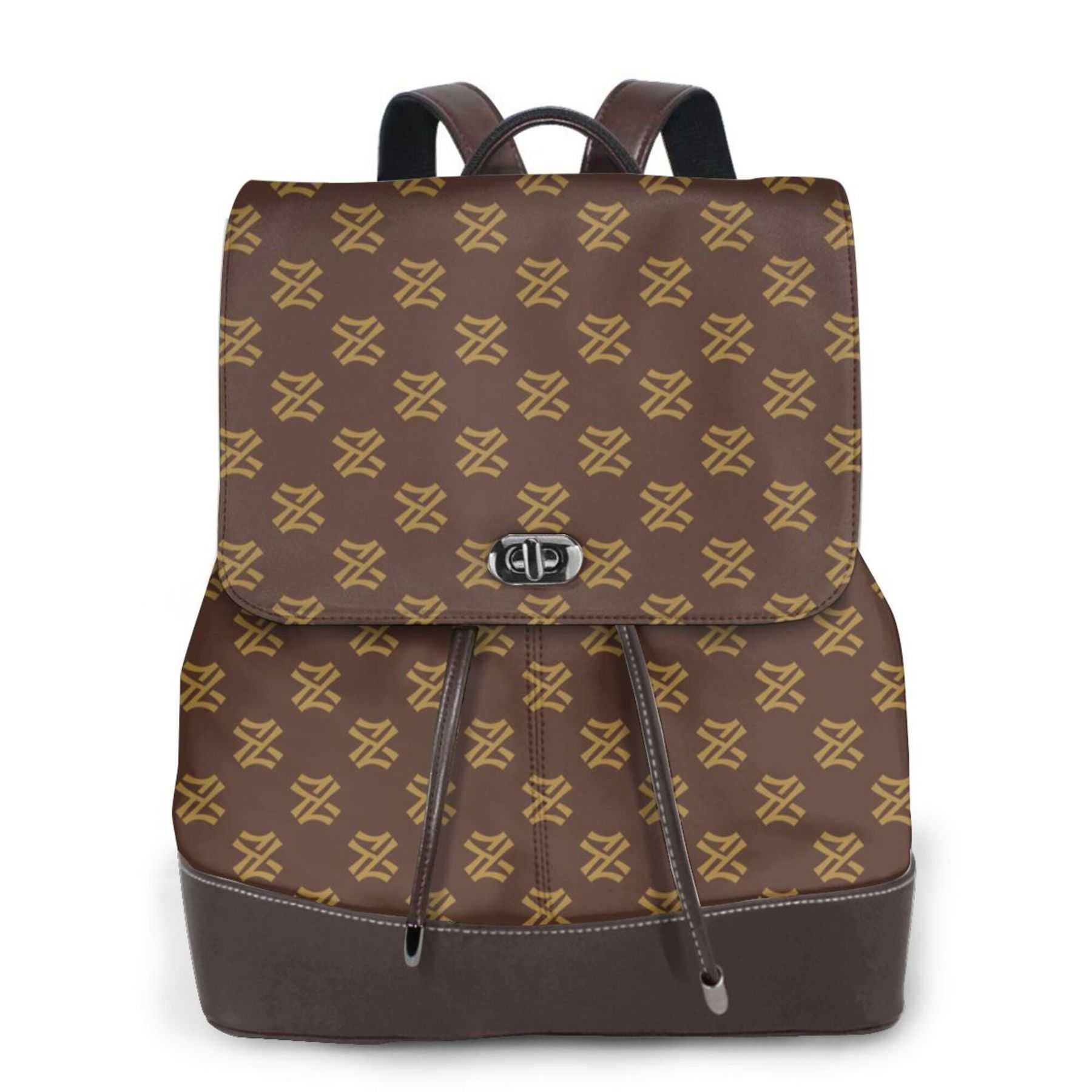 NXY High Quality Women Leather Backpack Designer Back Pack Bookbag Cute Mini Backpacks Vintage Print Travel Bag Girls Schoolbag 250220