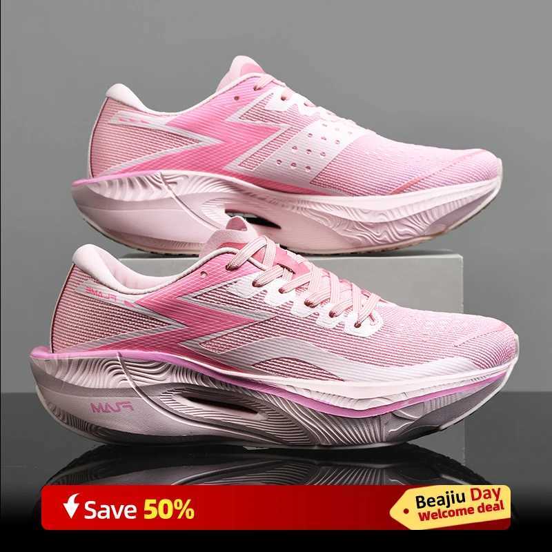 Carbon Plate Air Cushion Men Sports Running Shoes Marathon Breathable Lightweight Wens Cfortable Athletic Nonskid Sneakers Z250304