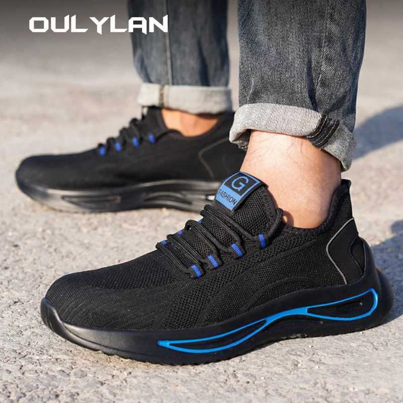 Outdoor Work Sneakers for Men Safety Protective Shoes Working Safe Industrial Puncture-Proof Anti-smash Steel Toe Shoes Z250225