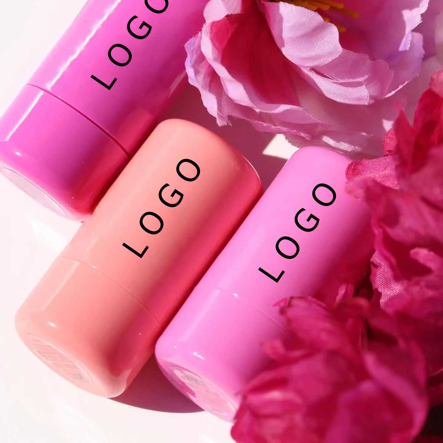 Jelly B Stick Tint Face Makeup Customized Cruelty Free Private Label Jelly Ber Magic Pink Rose Cheek Cosmetics BulkW250220