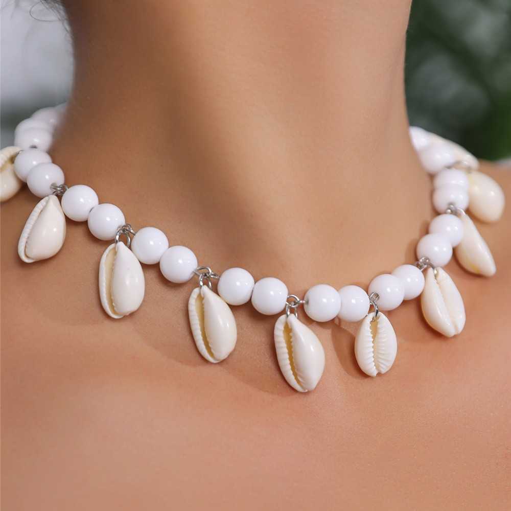 Pendant Necklaces New Fashion Beach Shell Necklace Bohemian Style Accessories for Womens Clothing H25219