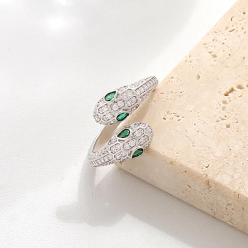 S925 Sterling Silver Adjustable Snake Rings For Women Jewelry Gift 250220